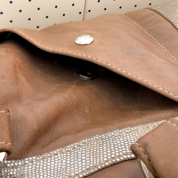 REBECCA MINKOFF LARGE SIZE MIXED MEDIA SATCHEL - Picture 6 of 8